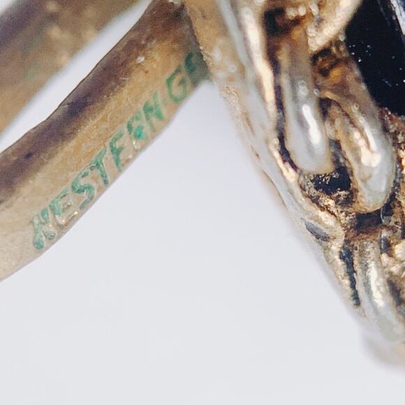 VTG Signed Western Germany Resin Cameo Brooch Pendant Mid Century Classical Rev - Picture 14 of 16